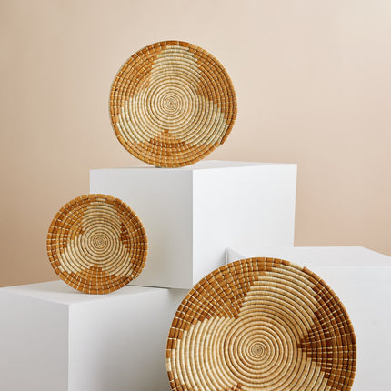 Maua Banana Bark Wall Basket Wall Basket TriadCommerceInc Set of 3