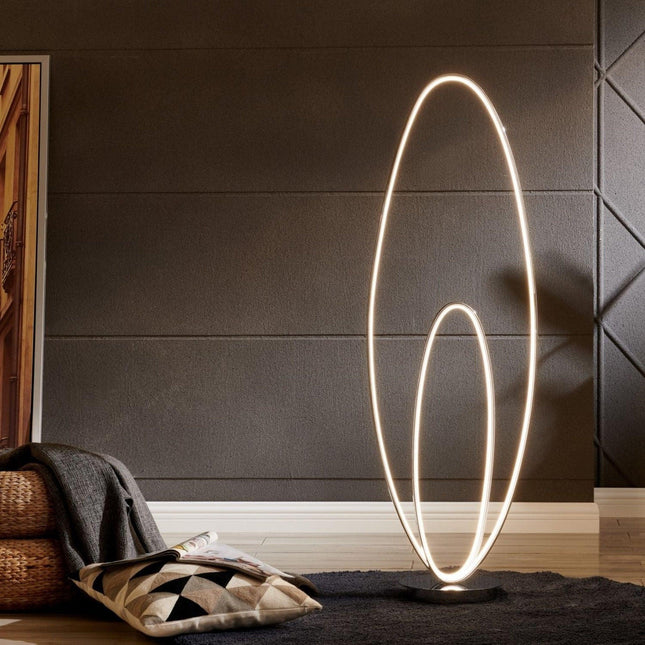 Milan Chrome LED 65" Floor Lamp // Dimmable Floor Lamps TriadCommerceInc   