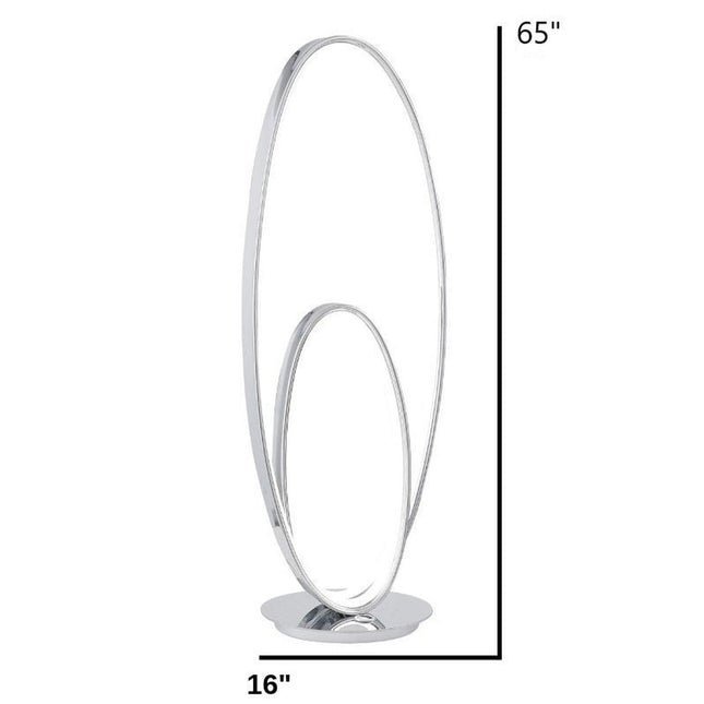Milan Chrome LED 65" Floor Lamp // Dimmable Floor Lamps TriadCommerceInc   