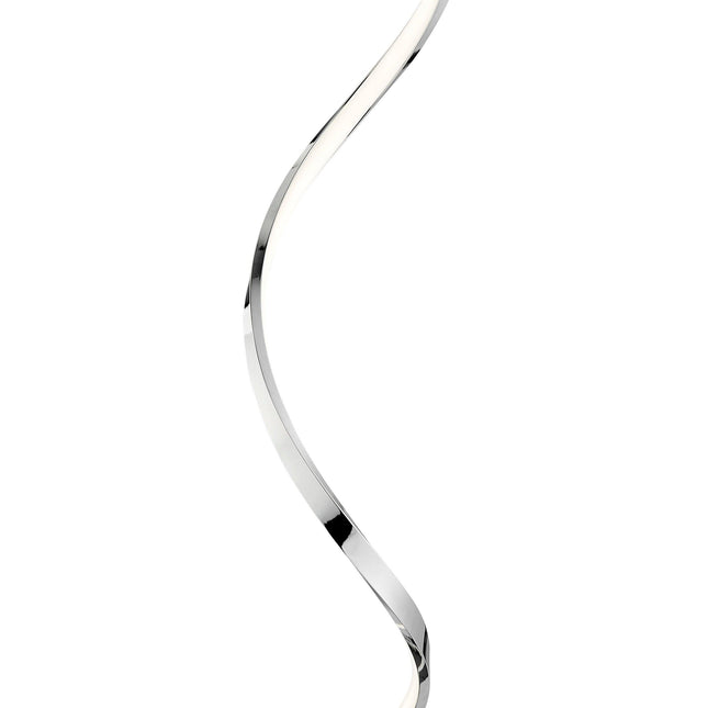 Modern Spiral LED 61" Chrome Floor Lamp // Dimmable Led Strip Floor Lamps TriadCommerceInc   