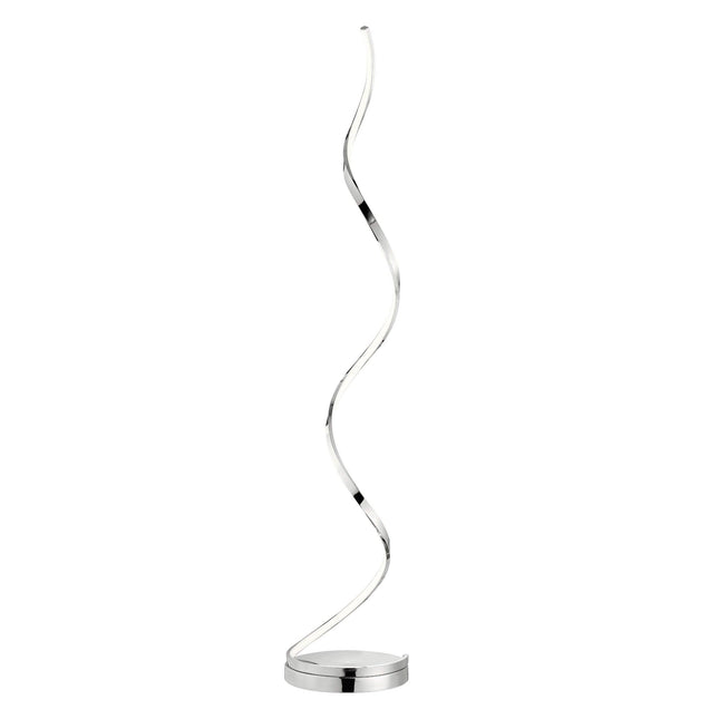 Modern Spiral LED 61" Chrome Floor Lamp // Dimmable Led Strip Floor Lamps TriadCommerceInc   