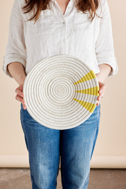 Moja Yellow Wall Basket Wall Basket TriadCommerceInc