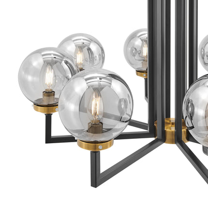 Monachopsis Large Gold & Black Chandelier Chandeliers TriadCommerceInc   