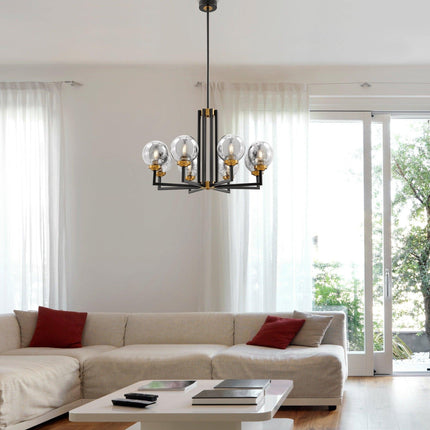 Monachopsis Large Gold & Black Chandelier Chandeliers TriadCommerceInc   