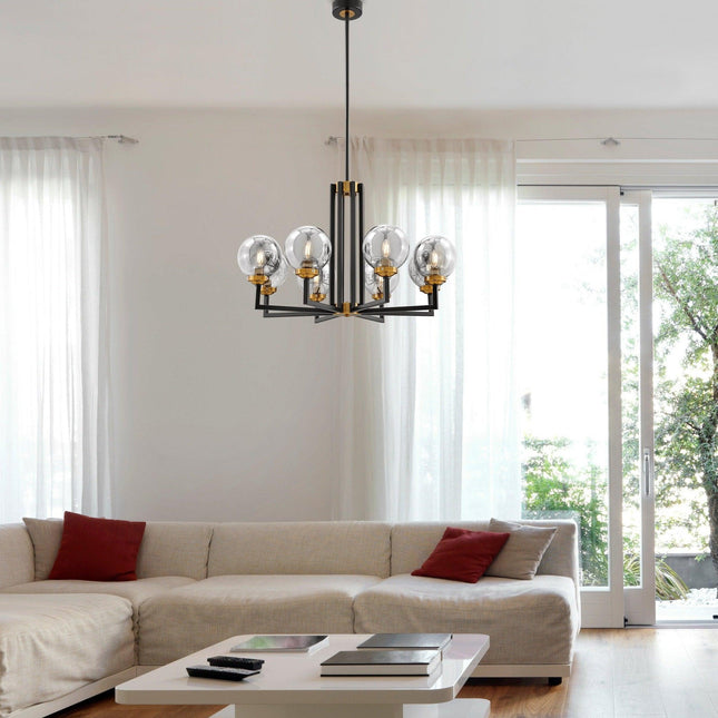 Monachopsis Large Gold & Black Chandelier Chandeliers TriadCommerceInc   