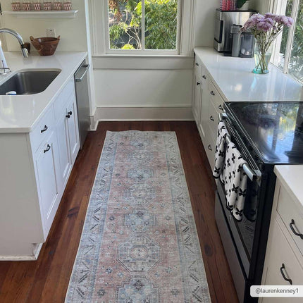 Morcott Peach Washable Area Rug Rugs TriadCommerceInc