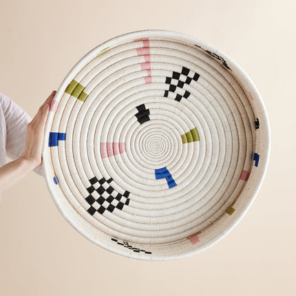 Mosaic Woven Nesting Tray Baskets & Vessels TriadCommerceInc Large