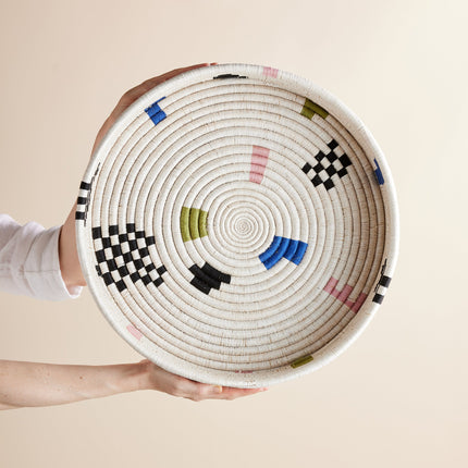 Mosaic Woven Nesting Tray Baskets & Vessels TriadCommerceInc Medium