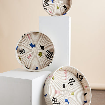 Mosaic Woven Nesting Tray Baskets & Vessels TriadCommerceInc