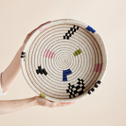 Mosaic Woven Nesting Tray Baskets & Vessels TriadCommerceInc Small