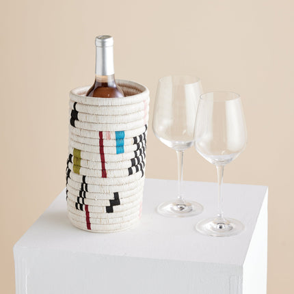 Mosaic Woven Vase or Wine Holder Baskets & Vessels TriadCommerceInc