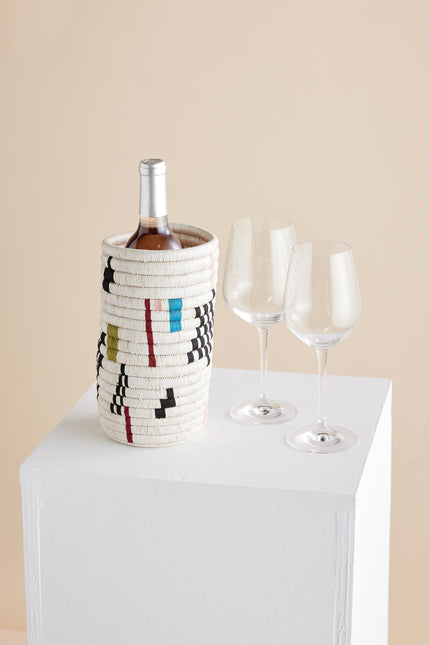 Mosaic Woven Vase or Wine Holder Baskets & Vessels TriadCommerceInc