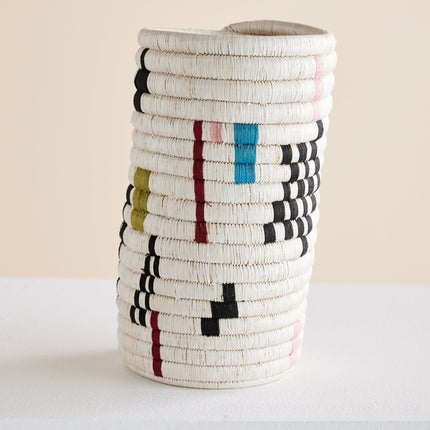 Mosaic Woven Vase or Wine Holder Baskets & Vessels TriadCommerceInc