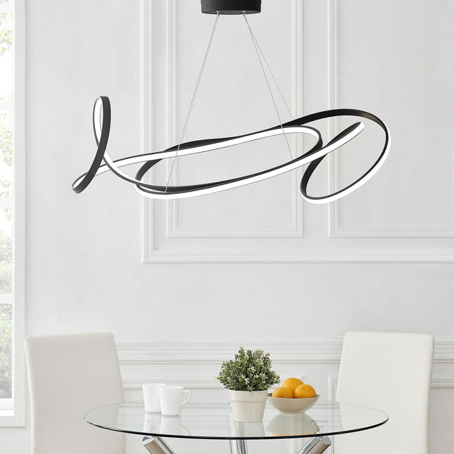 Moscow LED Chandelier // Black Chandeliers TriadCommerceInc   