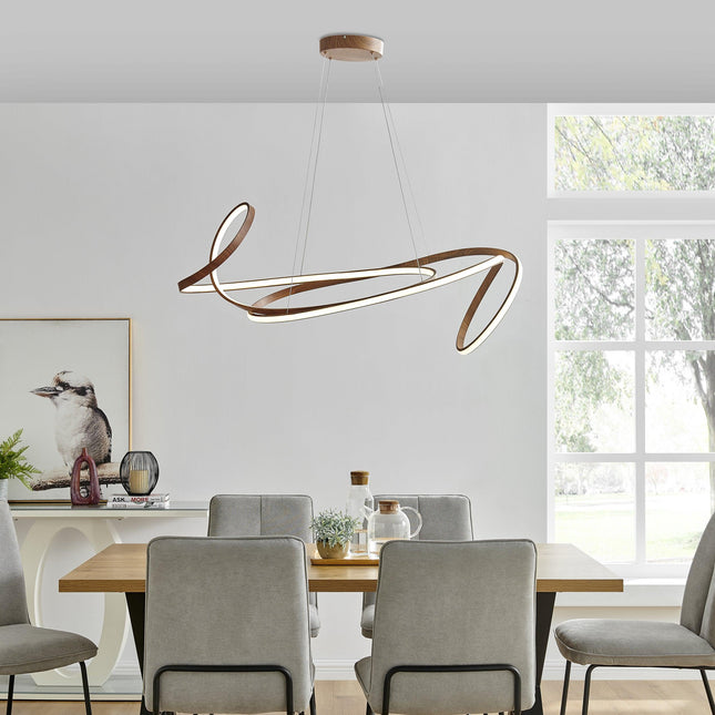 Moscow LED Chandelier // Light Wood Chandeliers TriadCommerceInc   