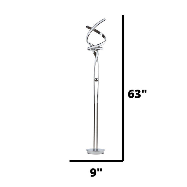 Munich LED Chrome 63" Floor Lamp // Dimmable Floor Lamps TriadCommerceInc   
