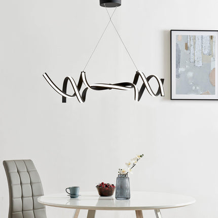 Munich LED Horizontal Chandelier // Black Chandeliers TriadCommerceInc   