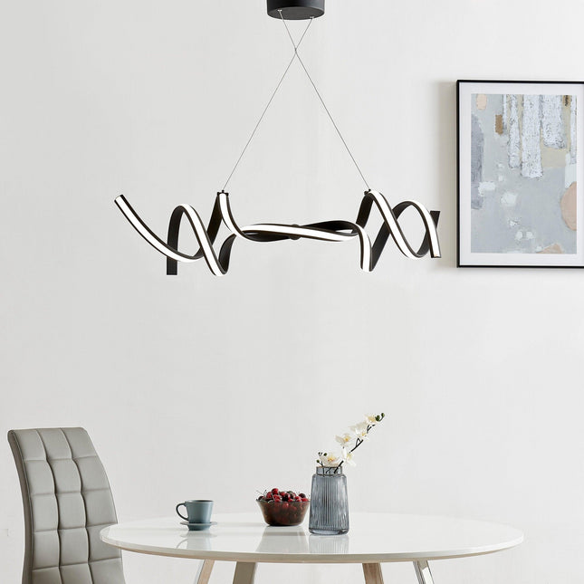 Munich LED Horizontal Chandelier // Black Chandeliers TriadCommerceInc   