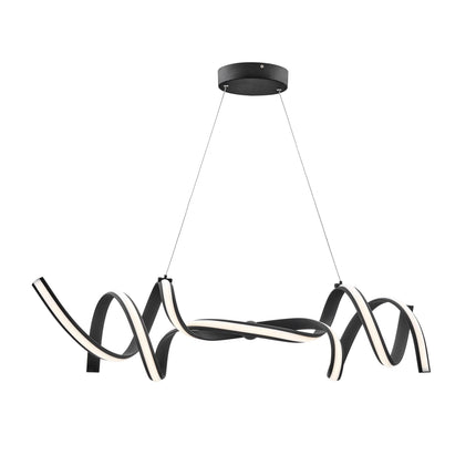 Munich LED Horizontal Chandelier // Black Chandeliers TriadCommerceInc   