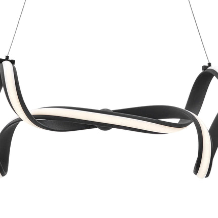 Munich LED Horizontal Chandelier // Black Chandeliers TriadCommerceInc   