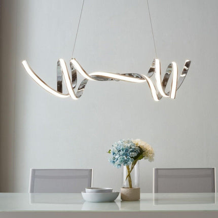 Munich LED Horizontal Chandelier // Chrome Chandeliers TriadCommerceInc   