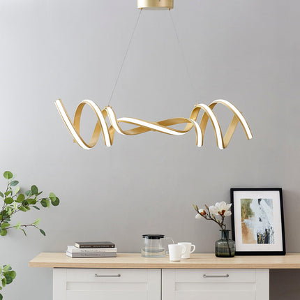 Munich LED Horizontal Chandelier // Gold Chandeliers TriadCommerceInc   