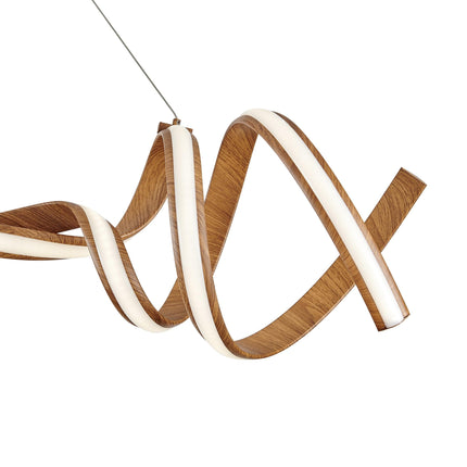 Munich LED Horizontal Chandelier // Wood Chandeliers TriadCommerceInc   