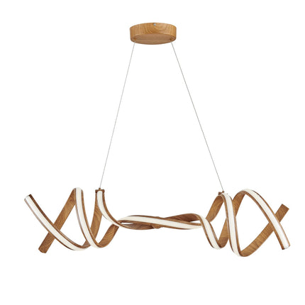 Munich LED Horizontal Chandelier // Wood Chandeliers TriadCommerceInc   