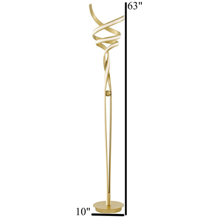 Munich LED Sandy Gold 63" Floor Lamp // Dimmable Floor Lamps TriadCommerceInc   