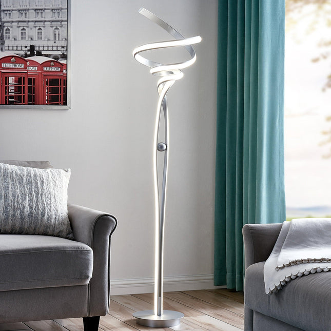 Munich LED Silver 63" Floor Lamp // Dimmable Floor Lamps TriadCommerceInc   