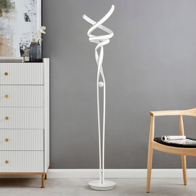 Munich LED White  63" Floor Lamp // Dimmable Floor Lamps TriadCommerceInc   