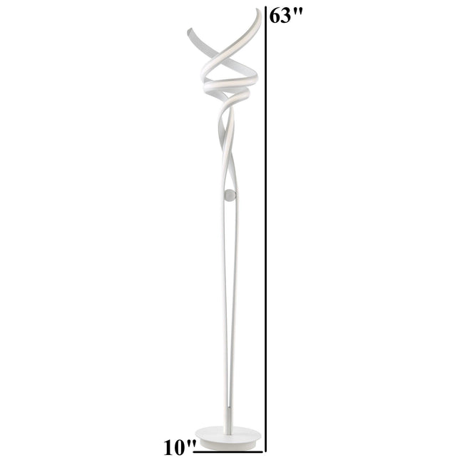 Munich LED White  63" Floor Lamp // Dimmable Floor Lamps TriadCommerceInc   