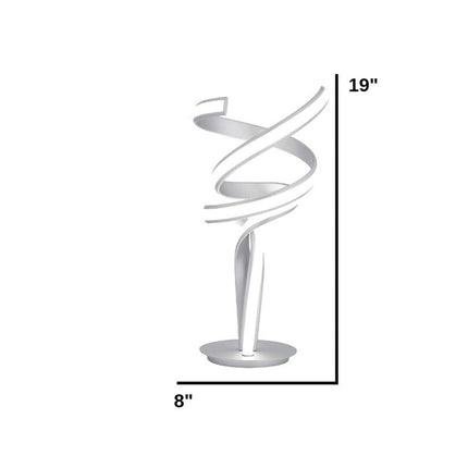 Munich Silver Table Lamp // LED Strip & Touch Dimmer Table Lamps TriadCommerceInc   