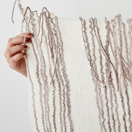 Musullah Fine Line Merino Wool and Silk Throw Throws & Blankets TriadCommerceInc