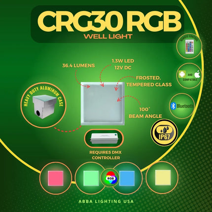 CRG30 In Ground RGB Brick Paver Outdoor Light
