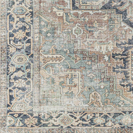 Green Nisa Tumble Dry Washable Rug Rugs TriadCommerceInc