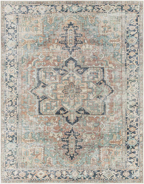 Green Nisa Tumble Dry Washable Rug Rugs TriadCommerceInc