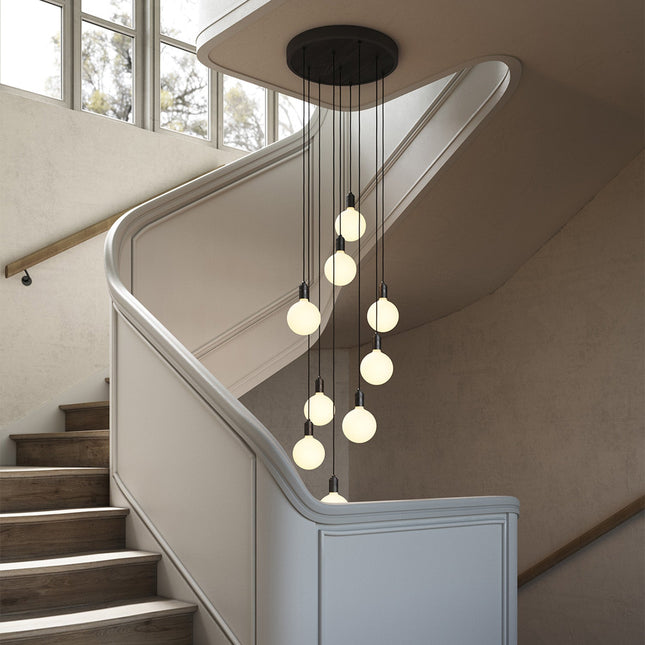 Nine Pendant in Graphite + Sphere IV Home Decor > Lighting > Ceiling Lights > Pendant Lights > Cluster Pendants TriadCommerceInc