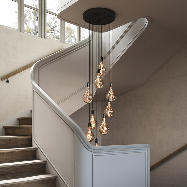 Nine Pendant in Graphite + Voronoi II Home Decor > Lighting > Ceiling Lights > Pendant Lights > Cluster Pendants TriadCommerceInc
