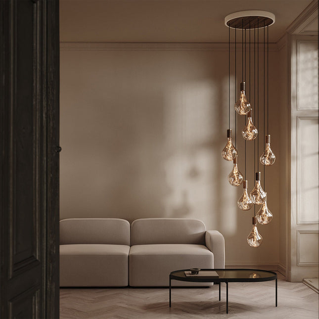 Nine Pendant Light in Walnut + Voronoi II Home Decor > Lighting > Ceiling Lights > Pendant Lights TriadCommerceInc
