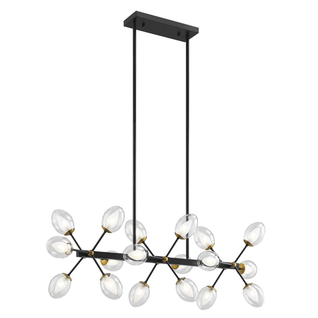 Nodus Crystal Rectangular Chandelier 18 Lights Modern Home Decor > Lighting > Ceiling Lights > Chandelier > Linear Chandeliers TriadCommerceInc