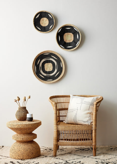 Nolyia Black Flat Basket Wall Basket TriadCommerceInc