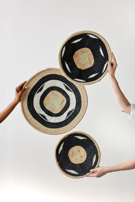 Nolyia Black Flat Basket Wall Basket TriadCommerceInc Set of 3