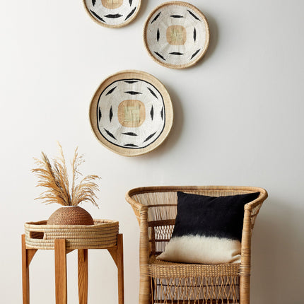 Nolyia White Flat Basket Wall Basket TriadCommerceInc