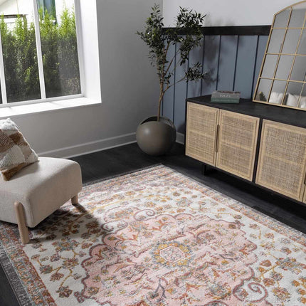 Oark Floral Medallion Area Rug Rugs TriadCommerceInc 6'7" x 9' Rectangle