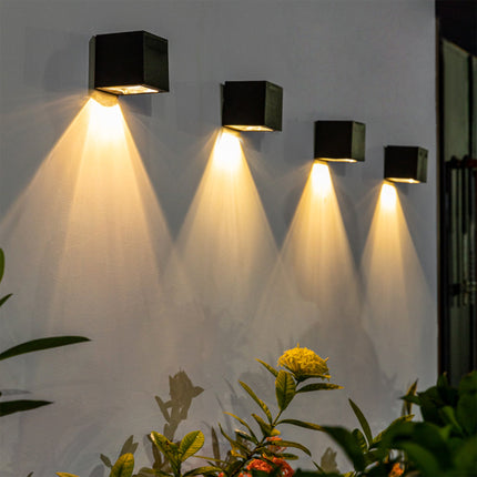 2-Pack Solar Powered Oudoor Landscape Wall Lights Wall Lighting TriadCommerceInc