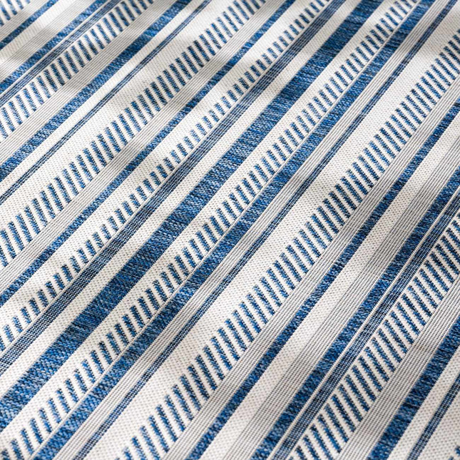 Olin White&Blue Striped Nordic Rug Rugs TriadCommerceInc 10' x 14' Rectangle
