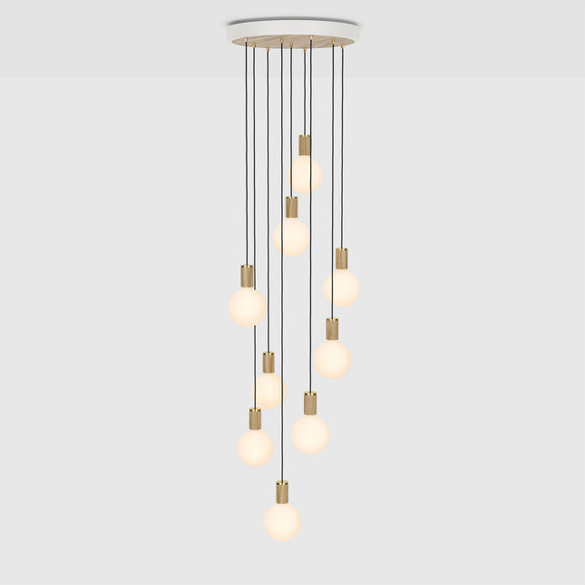 Nine Pendant in Oak + Sphere IV Home Decor > Lighting > Ceiling Lights > Pendant Lights > Cluster Pendants TriadCommerceInc Oak