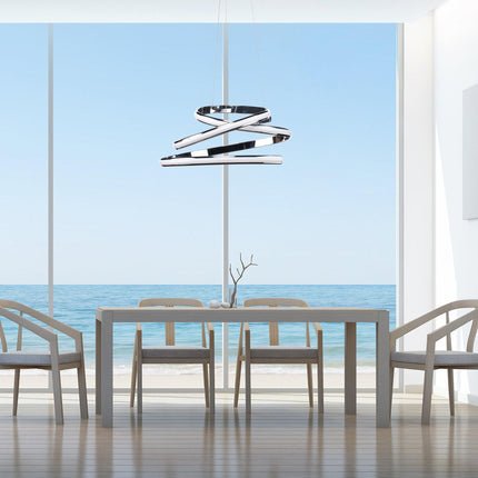 Oslo LED Adjustable Chandelier // Chrome Chandeliers TriadCommerceInc   