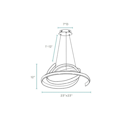 Oslo LED Adjustable Chandelier // Chrome Chandeliers TriadCommerceInc   
